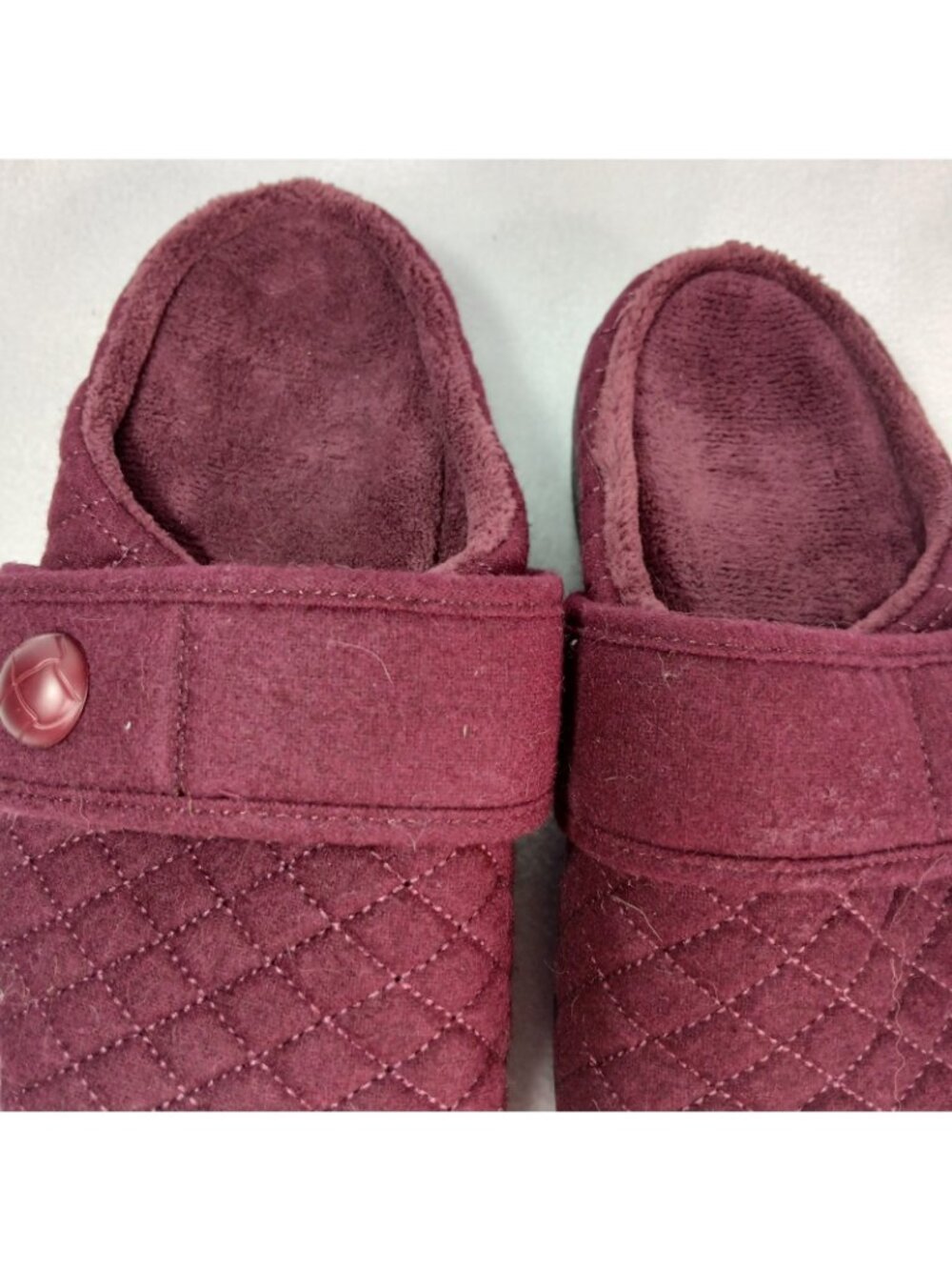 Vionic Carlin Adjustable Hook and Loop Burgandy Quilted Pattern Orthotic Size 10 - Picture 3 of 16